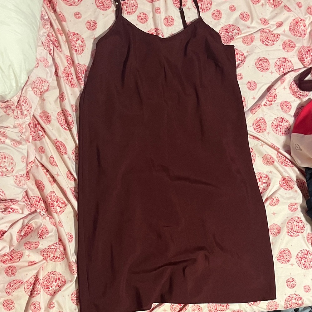 Burgundy Slip Dress